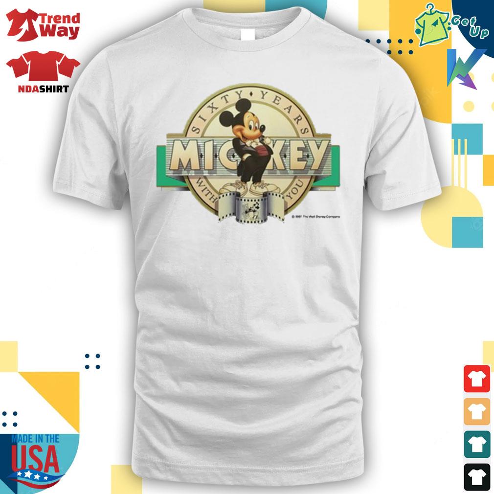 1987 walt disney co Mickey mouse sixty years with you t-shirt
