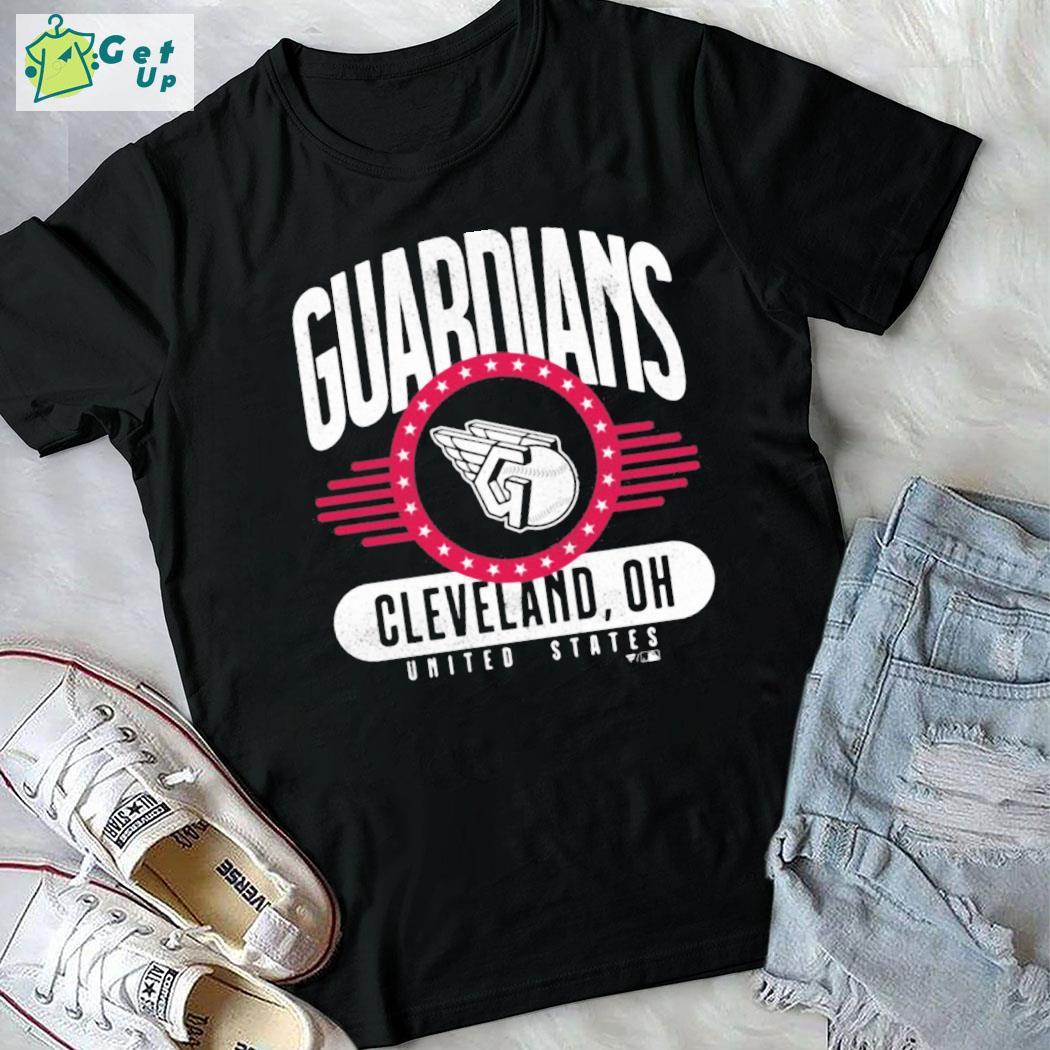 Awesome mlb Cleveland guardians badge of honor triblend united states t-shirt