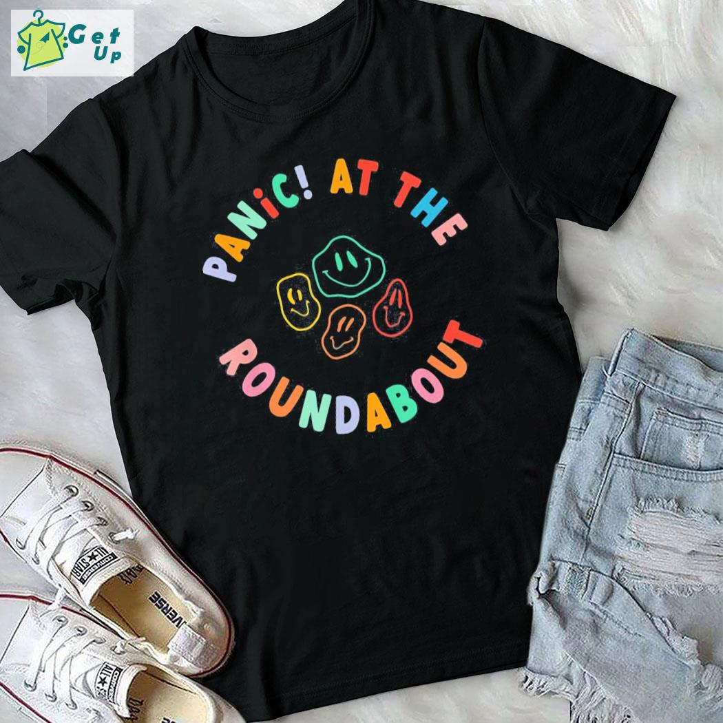 Awesome panic at the roundabout retro t-shirt