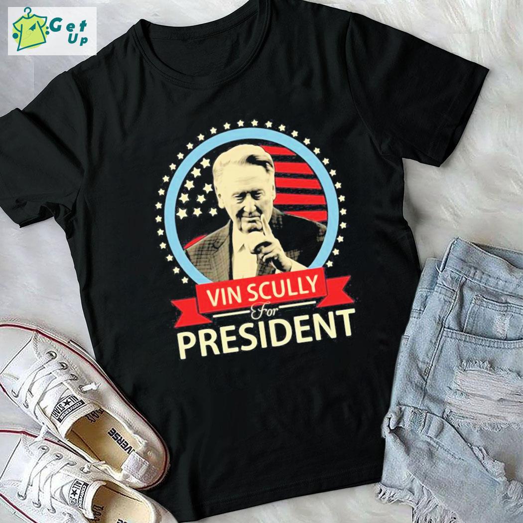 Official vin Scully For President Rip 1927-2022 vintage retro t-shirt