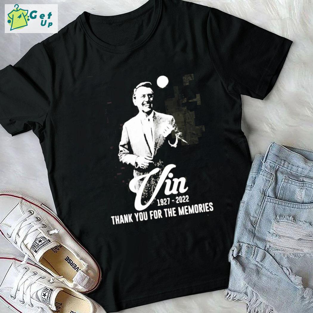 Premium vin Scully 1927-2022 the voice of LA thank you for the memories t-shirt