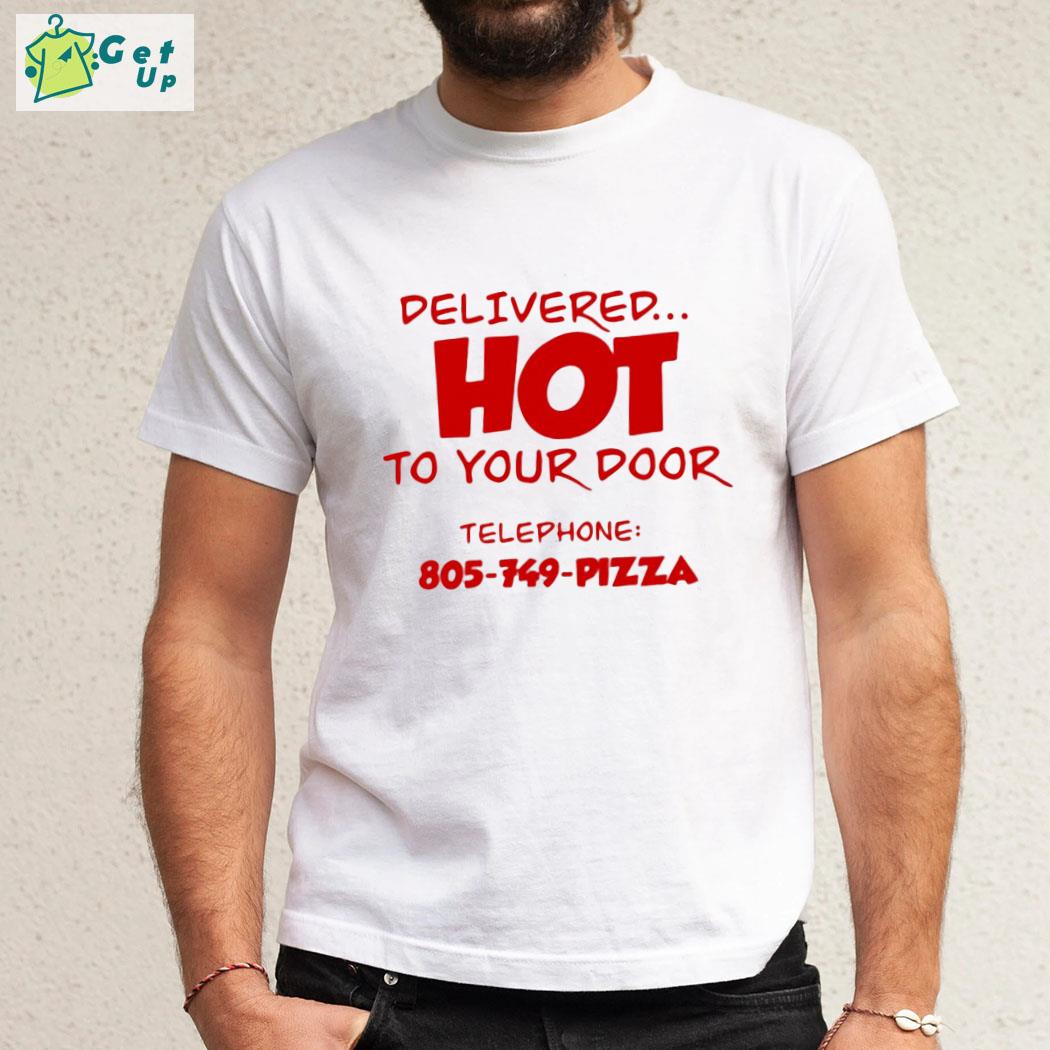 Surfer Boy Pizza delivered hot to your door telephone 805-749-pizza s mens shirt