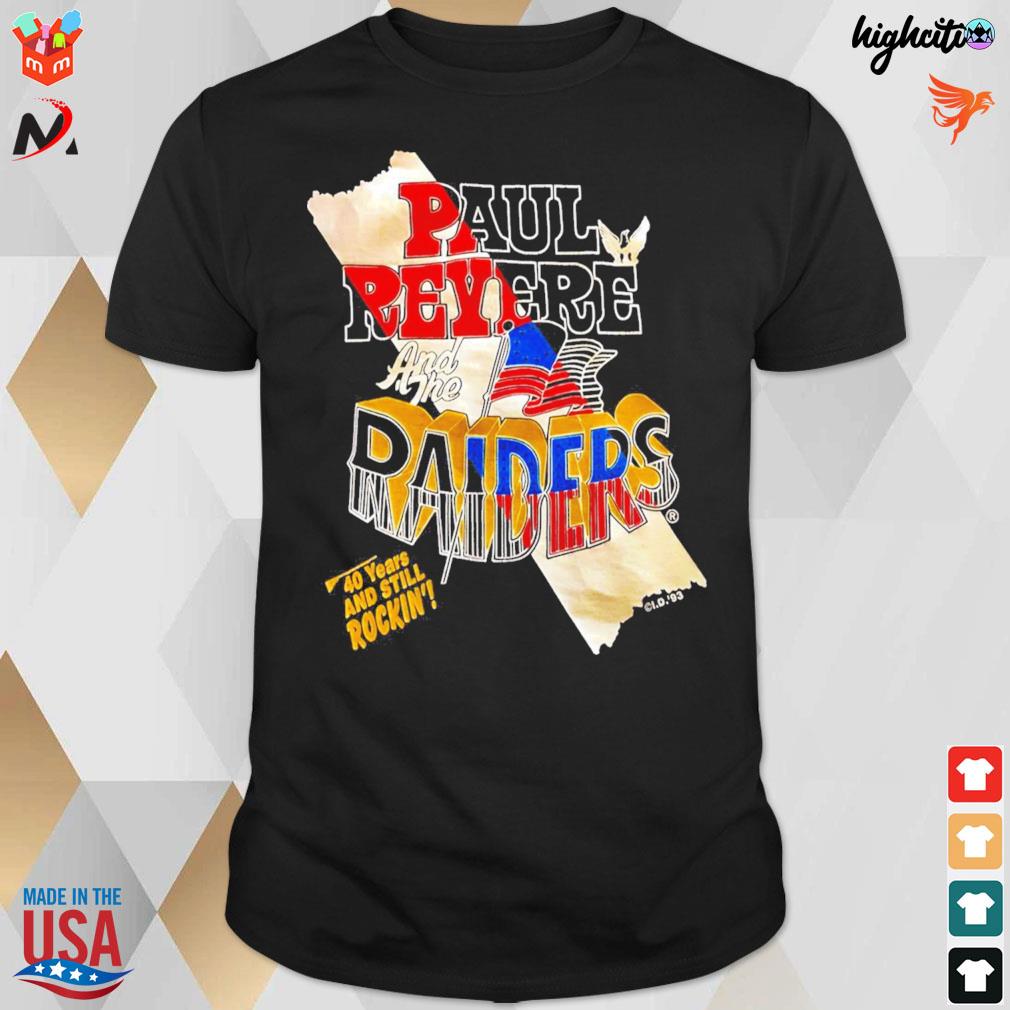 1993 Paul revere and the raiders 40 years and still rocking T-shirt