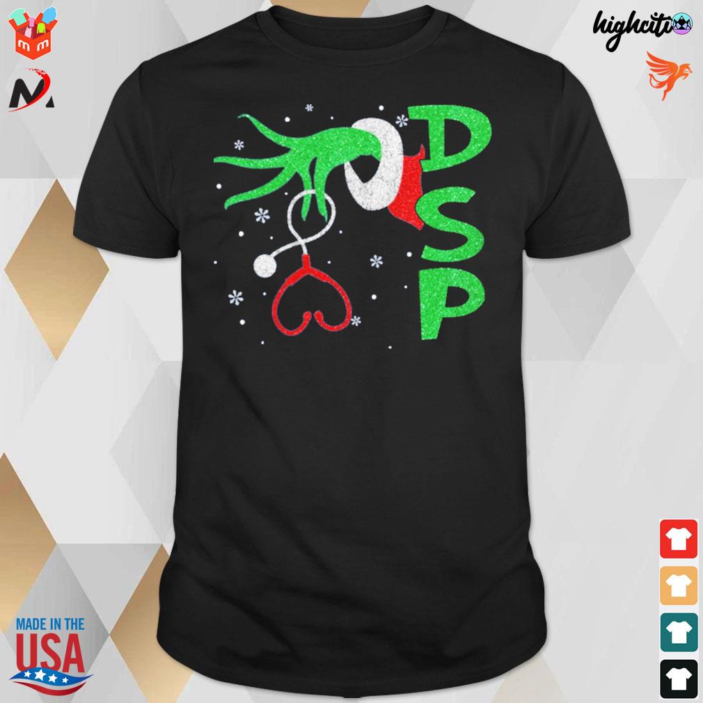 DSP Grinch hand and stethoscope t-shirt