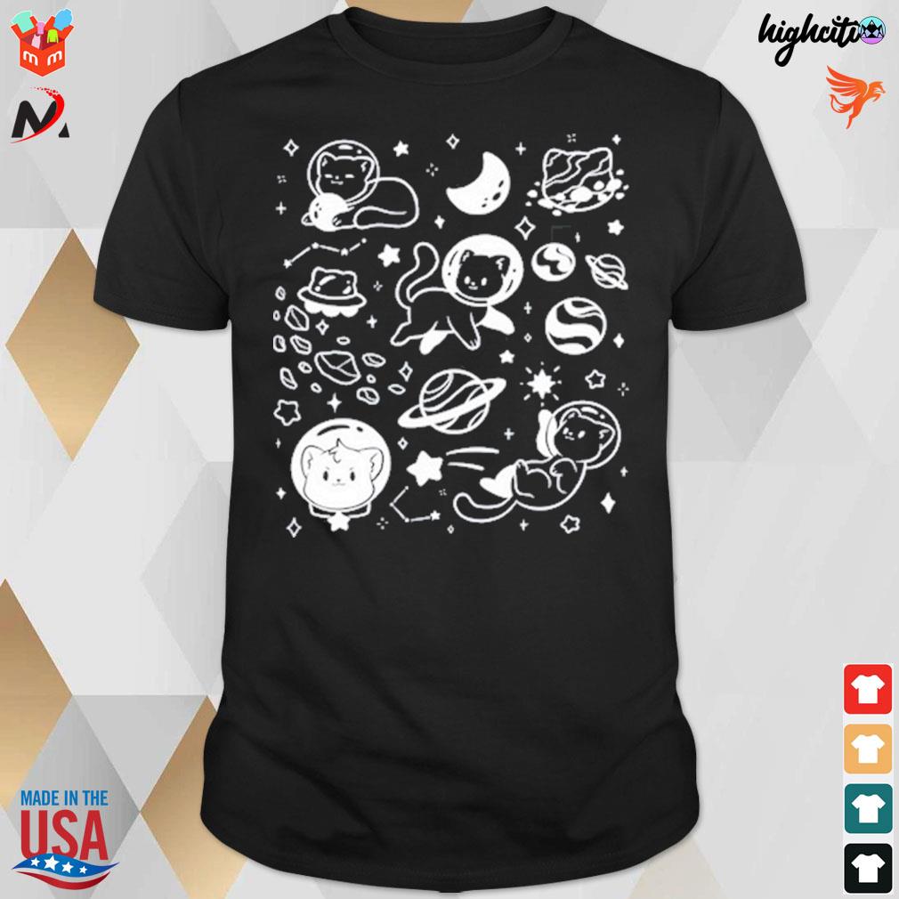 Helloapparel space cat t-shirt
