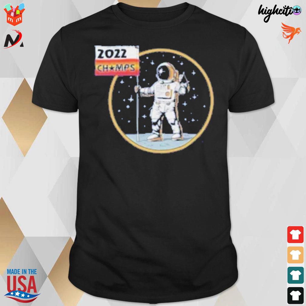 Jomboy media Houston 2022 world series champs moon 2022 champs flag t-shirt