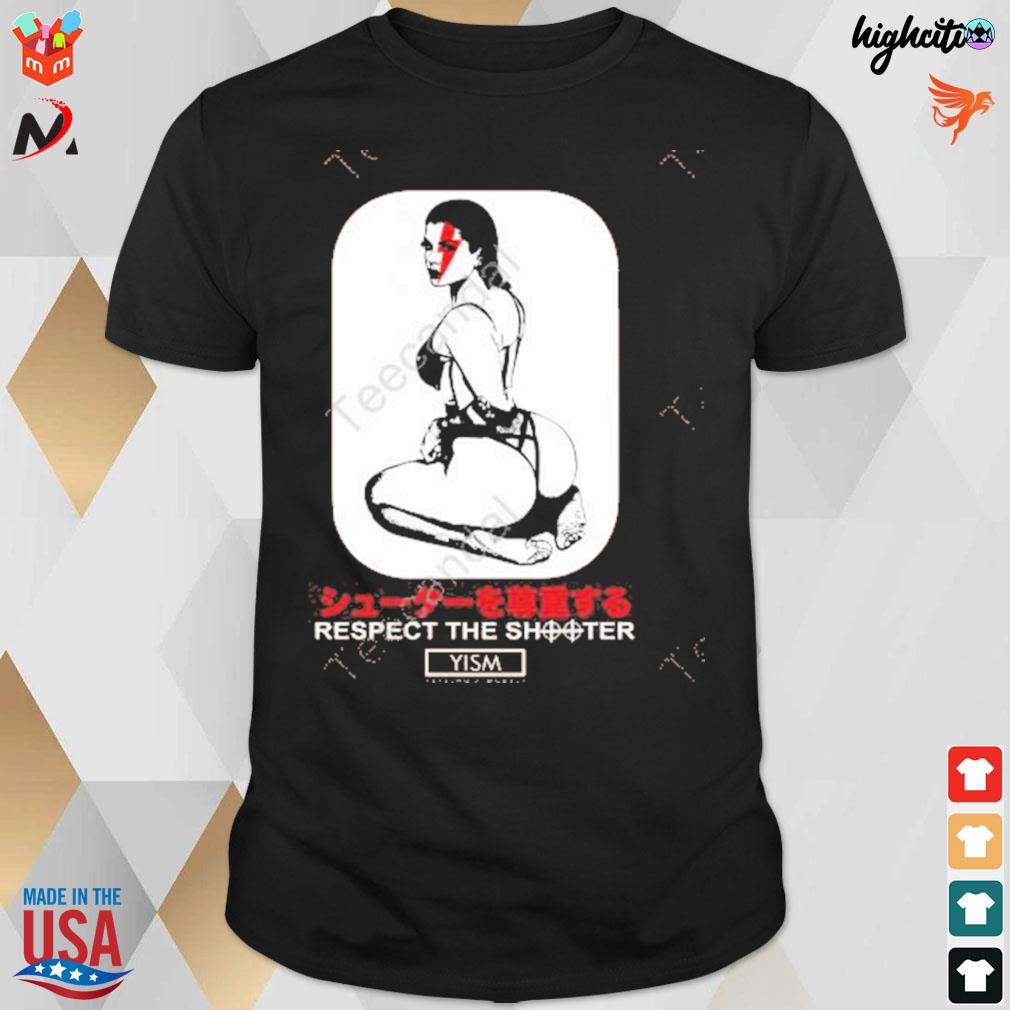 Keisha Respect wearing respect the shooter yism t-shirt