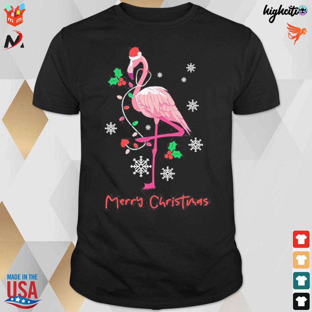 Merry christmas for flamingo Christmas t-shirt