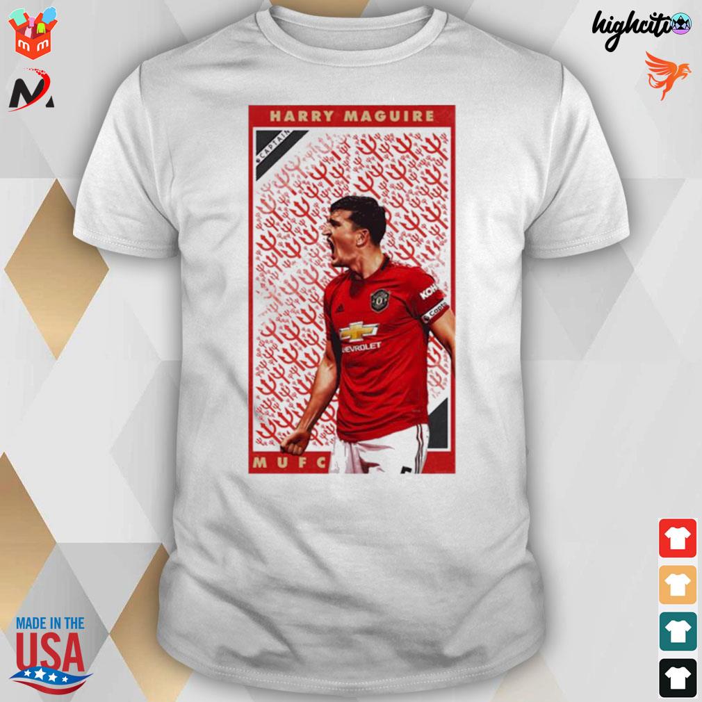 Mufc Football red art Maguire t-shirt