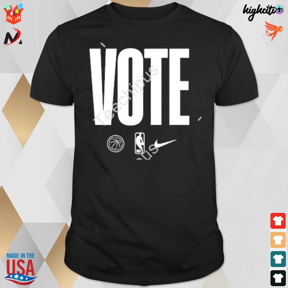 NBA players wearing vote t-shirt