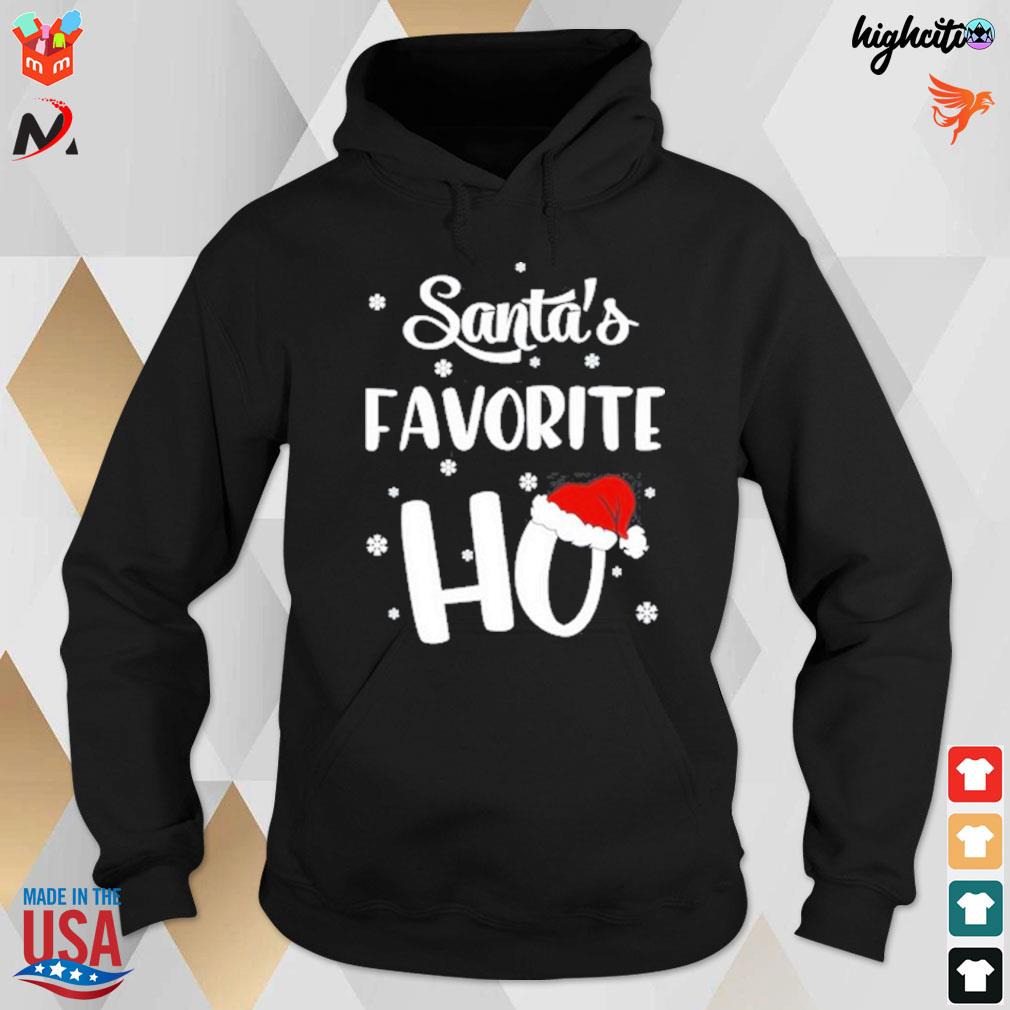 Santa's favorite ho christmas hat t-s hoodie