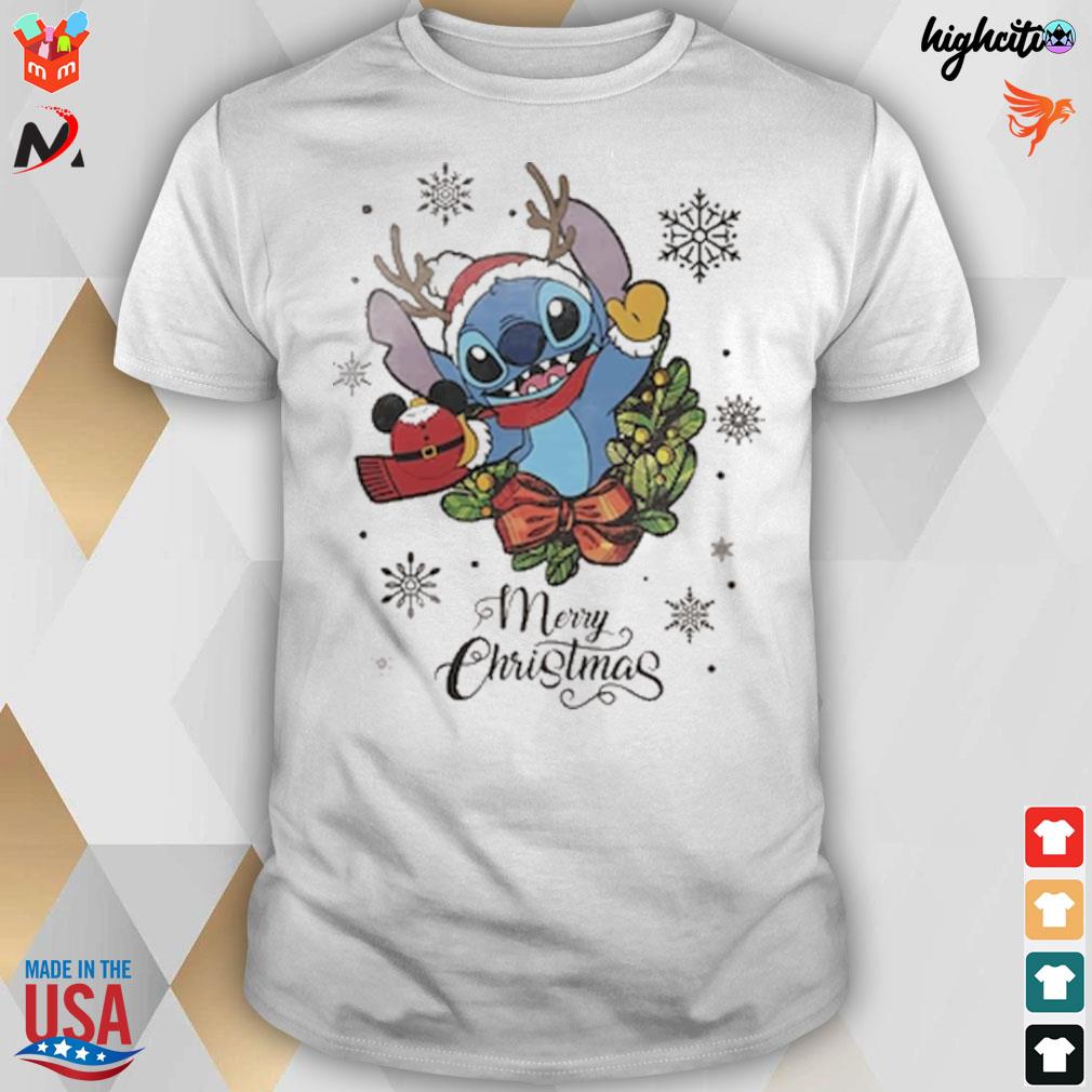 Stitch Christmas Disney Stitch merry Christmas t-shirt