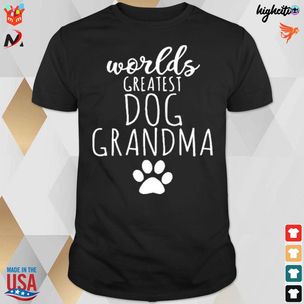Worlds greatest dog grandma dog t-shirt