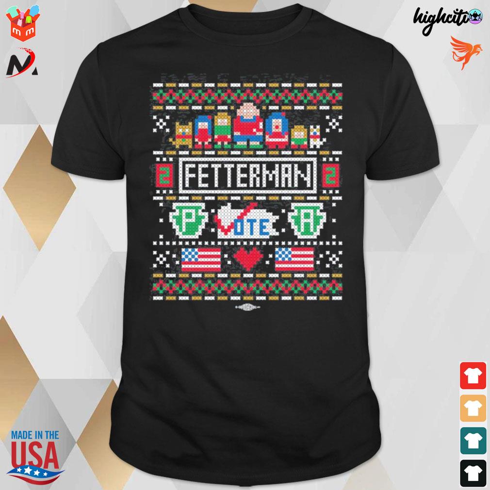 Fetterman vote Christmas 2022 ugly sweater t-shirt