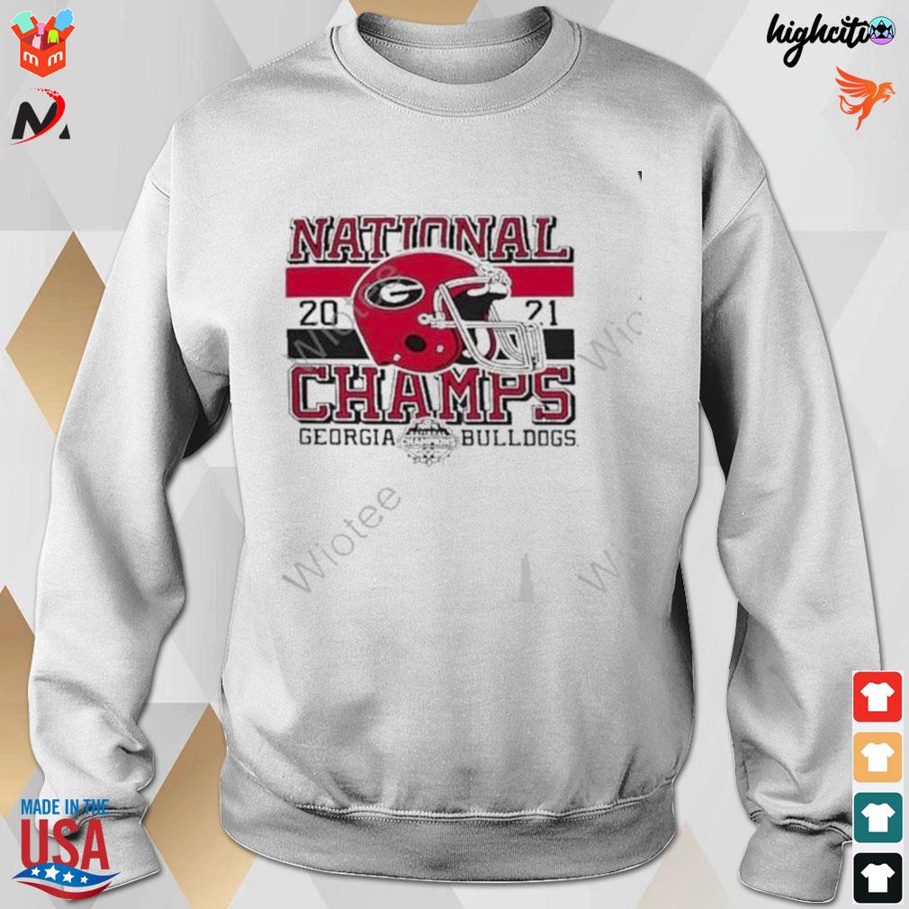 Georgia Bulldogs champion youth college Football playoff 2021 national champions winning stripes t-s sweatshirt