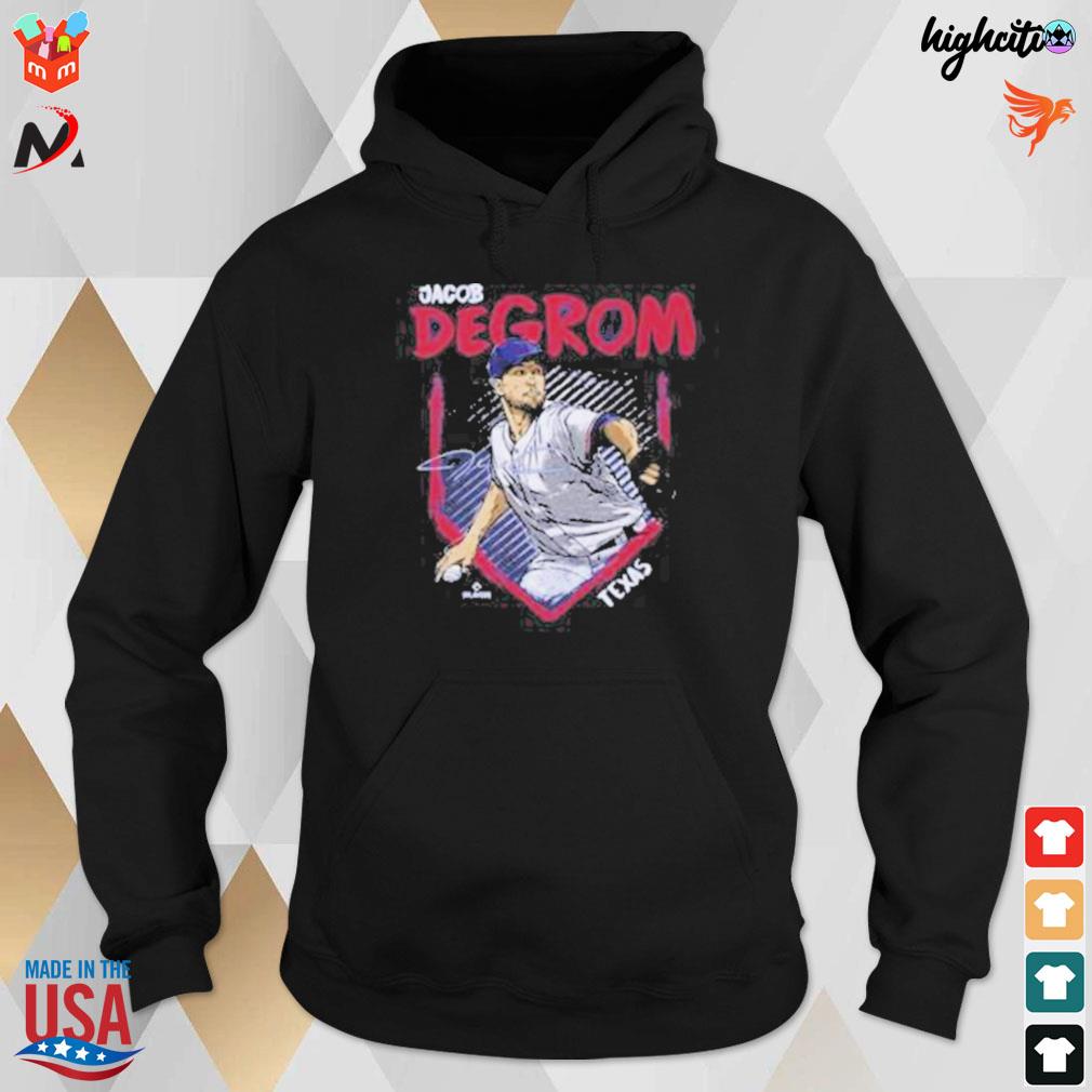 Jacob Degrom Texas base signature t-s hoodie