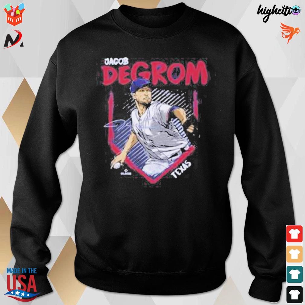 Jacob Degrom Texas base signature t-s sweatshirt
