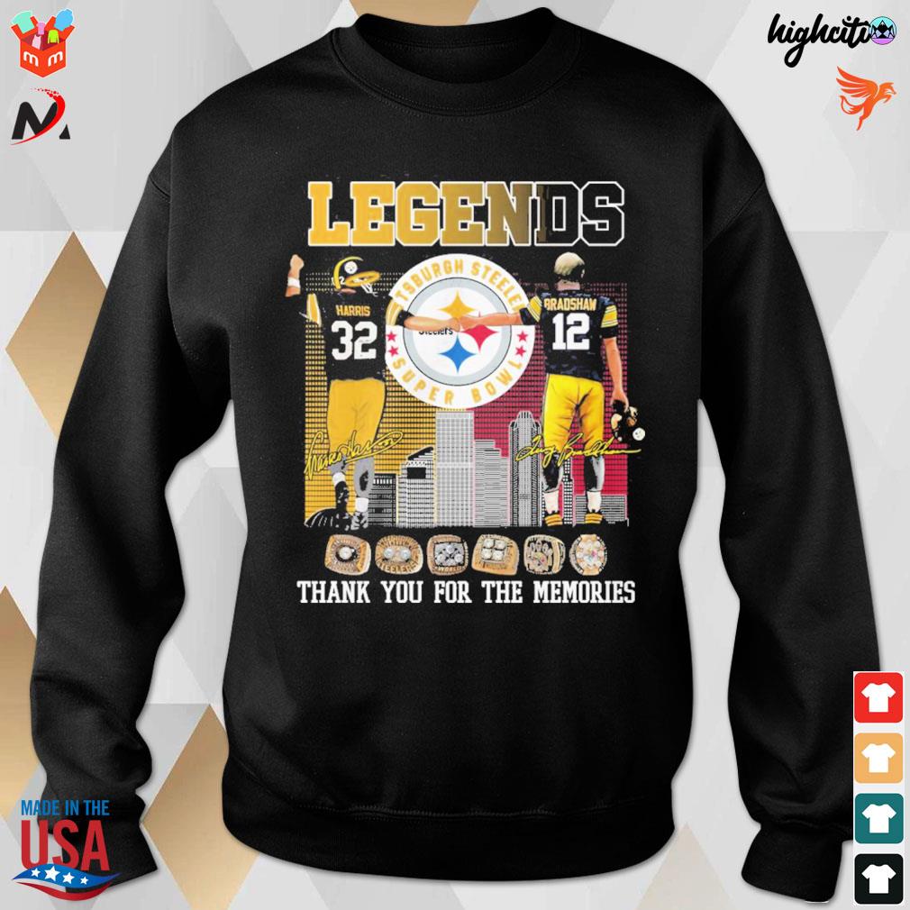 Terry Bradshaw Pittsburgh Steelers Youth Black Pro Line Backer Long Sleeve  T-Shirt 