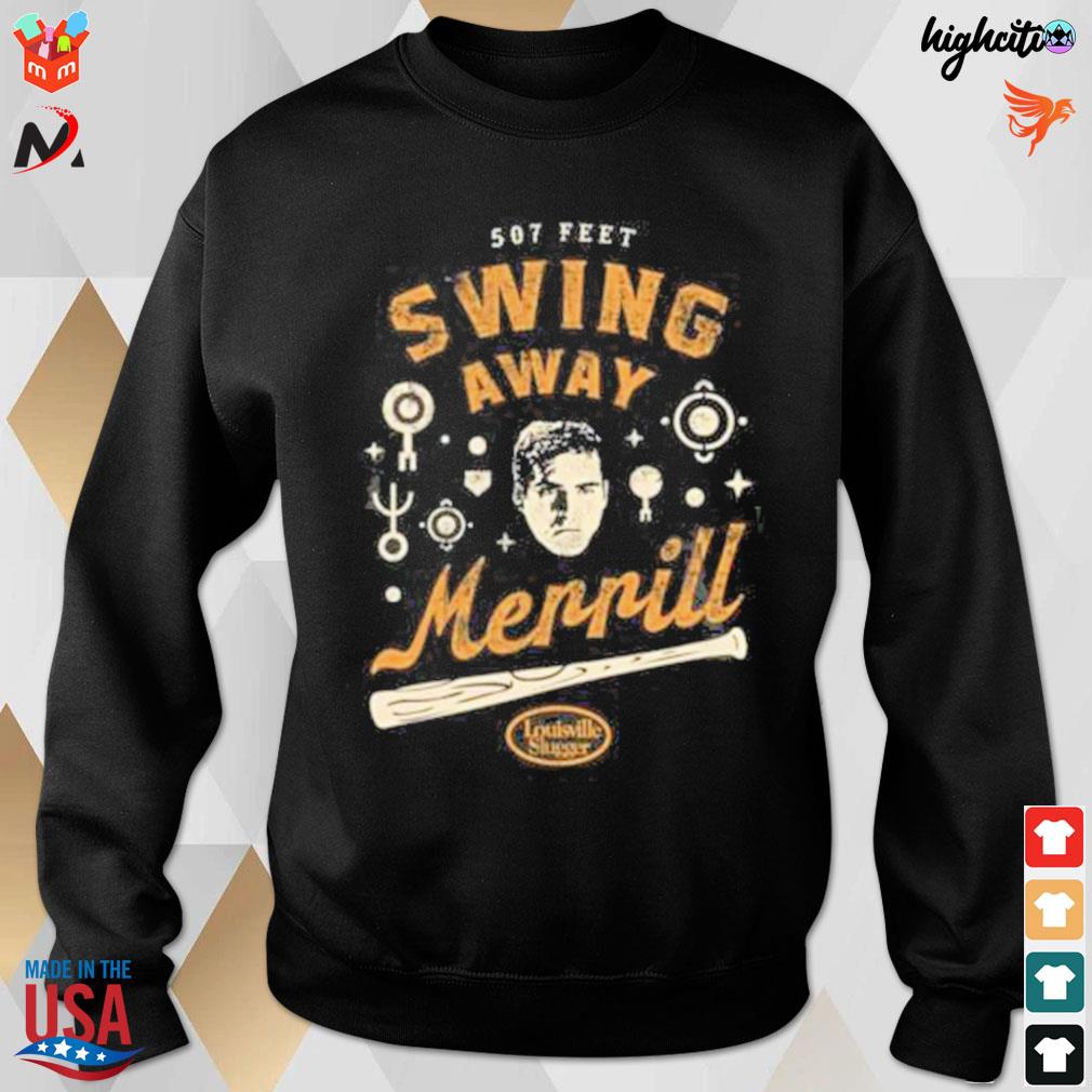 Swing away merrill 507 feet Louisville slugger t-s sweatshirt