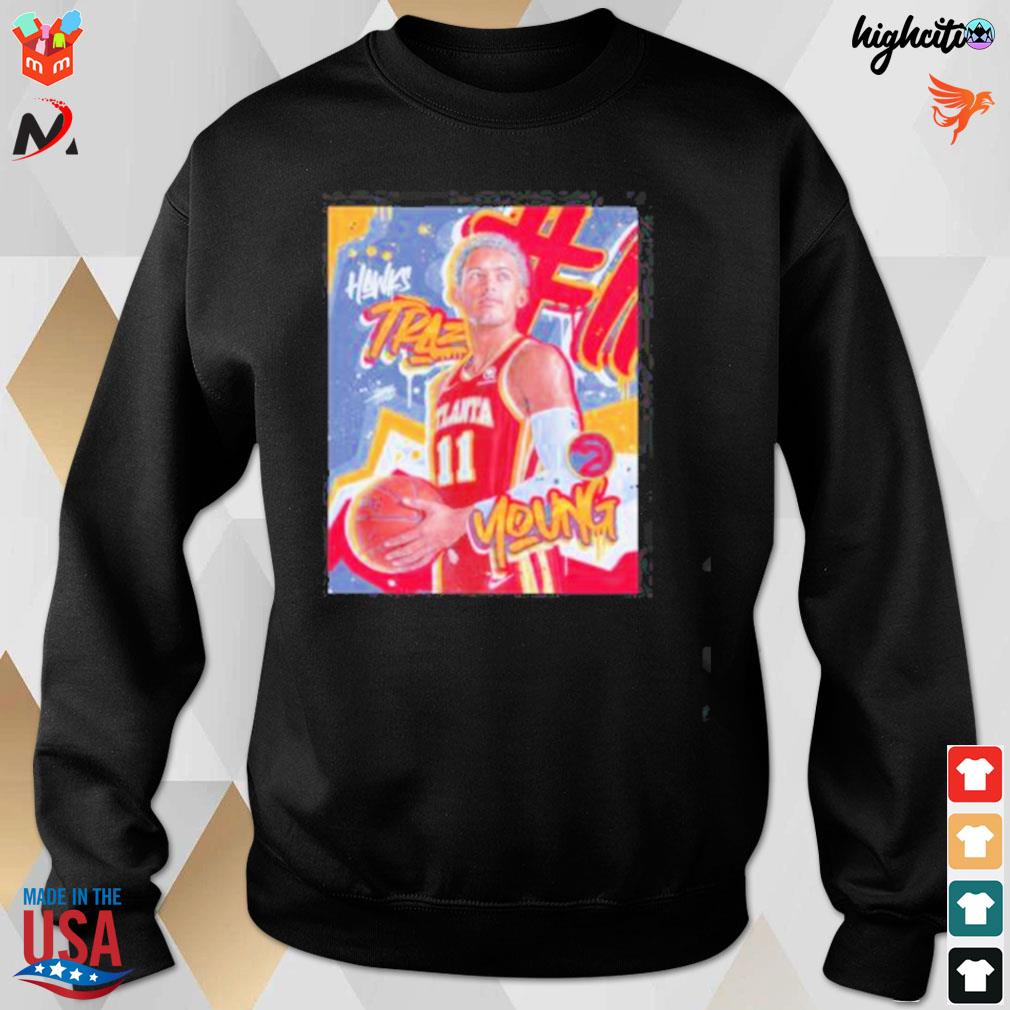 trae young hawks t shirt