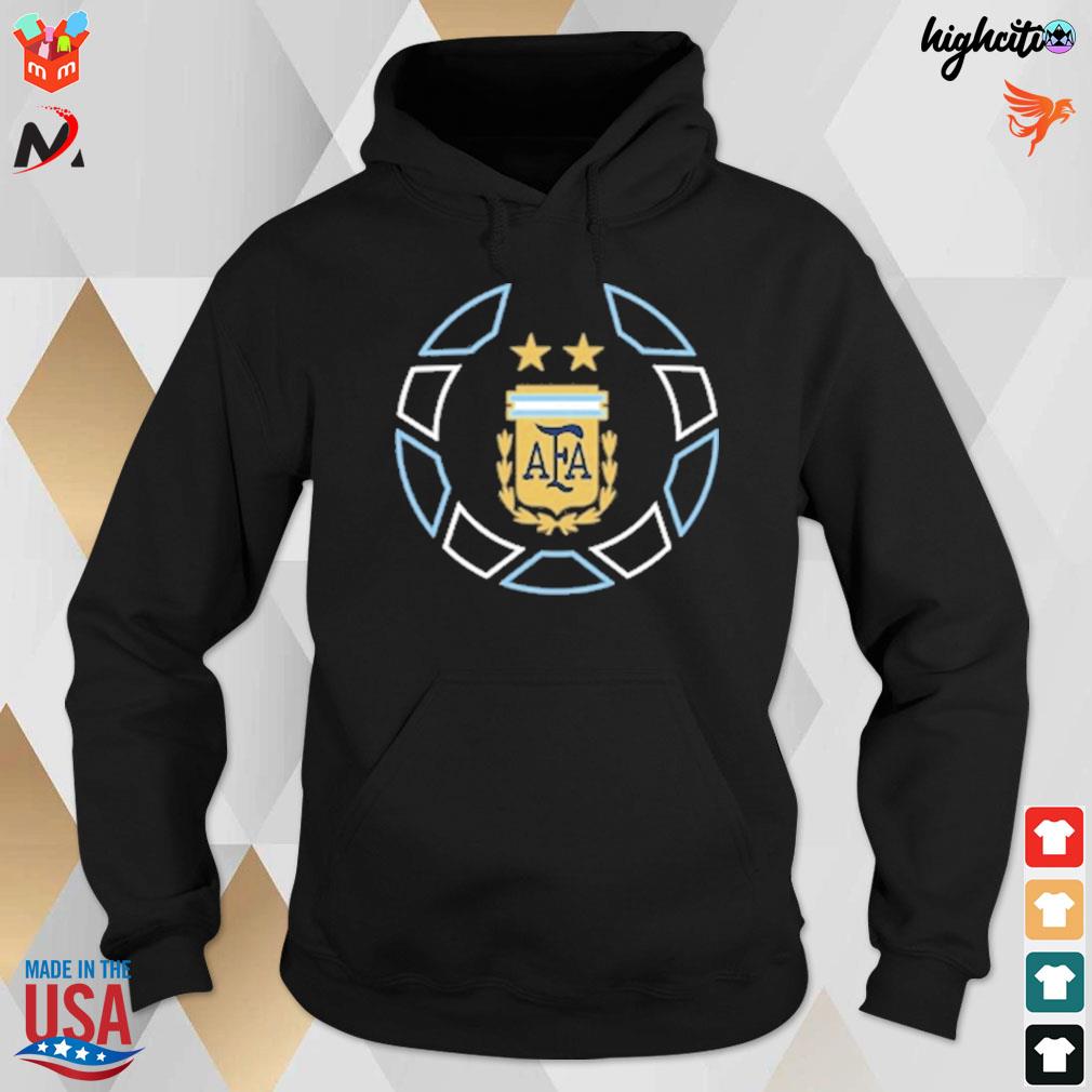 World cup 2022 Argentina national team ball crest black t-s hoodie