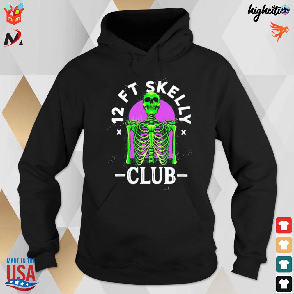 12ft skelly club skeleton t-s hoodie
