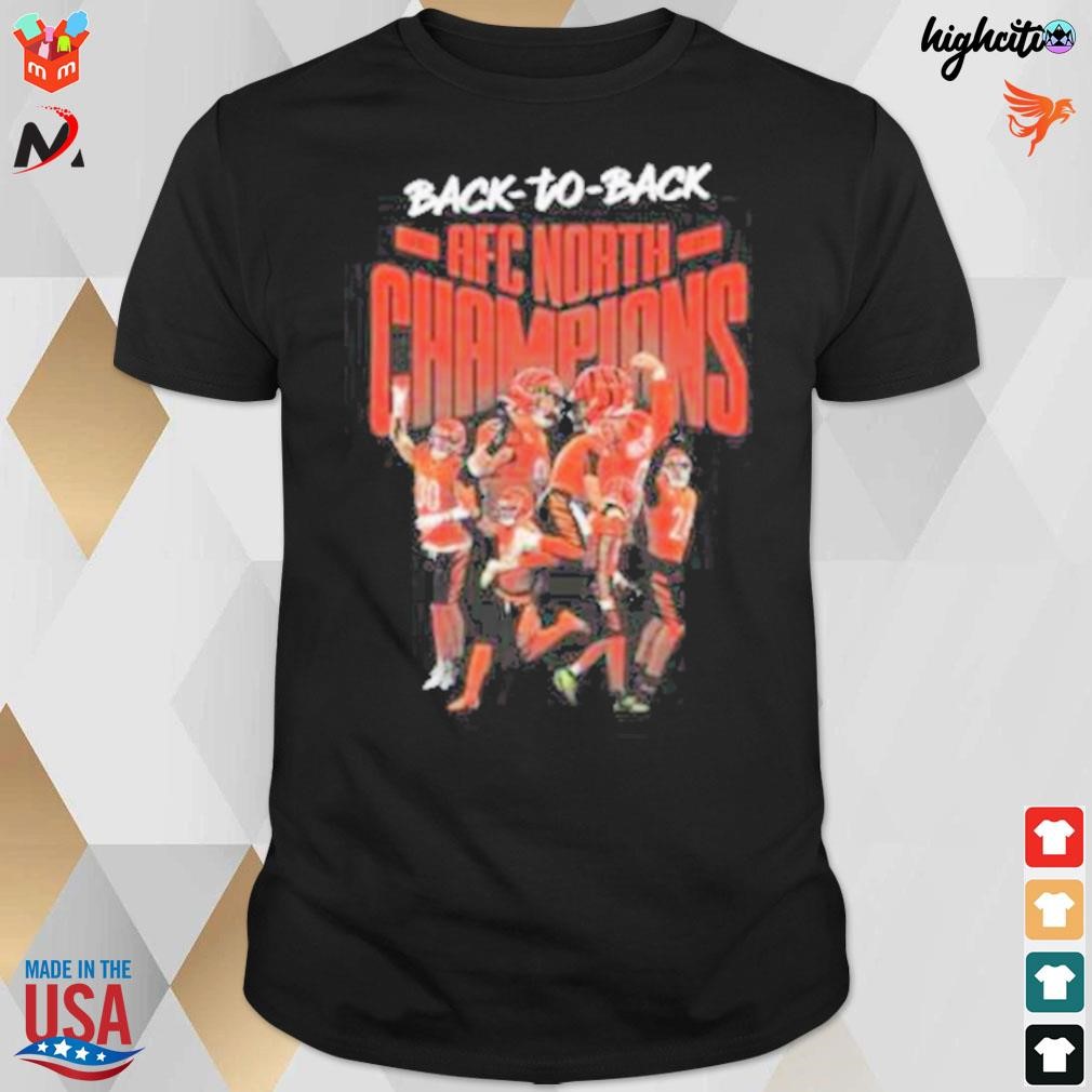 Official Cincinnati Bengals AFC North back 2 back champions 2021 2022  shirt, hoodie, sweater, long sleeve and tank top