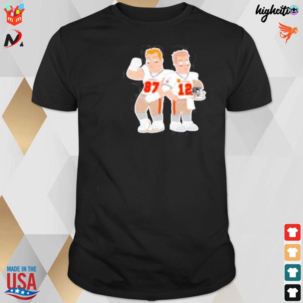 Rob Gronkowski and Tom Brady Tampa Bay Buccaneers cartoon shirt -  Freedomdesign