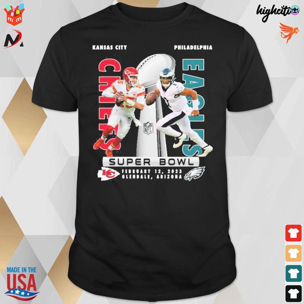 Super Bowl 2023 Philadelphia Eagles Kansas City Chiefs Shirt ⋆ Vuccie