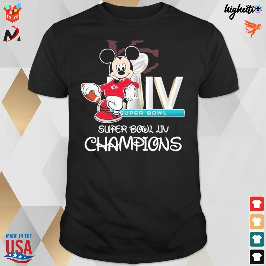 Disney Mickey mouse Kansas city Chiefs super bowl liv champions t