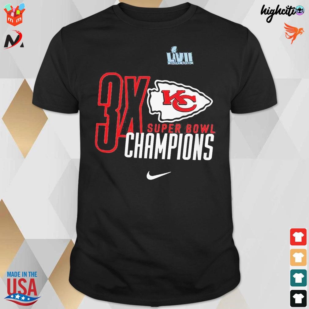 Official Kansas City Chiefs Nike Youth Three-Time Super Bowl Champions  T-Shirt, hoodie, sweater, long sleeve and tank top