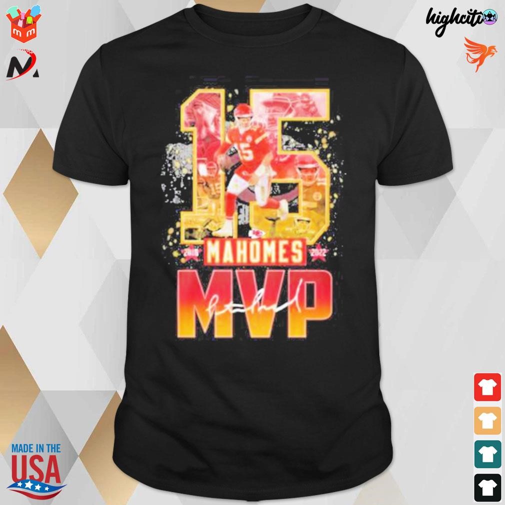 Kansas City Chiefs MVP 15 Patrick Mahomes II Signature T-Shirt