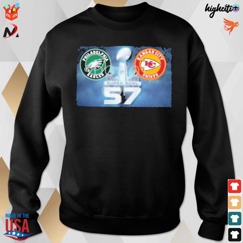 Super Bowl LVII 57 Shirt Philadelphia Eagles VS Kansas City Chiefs