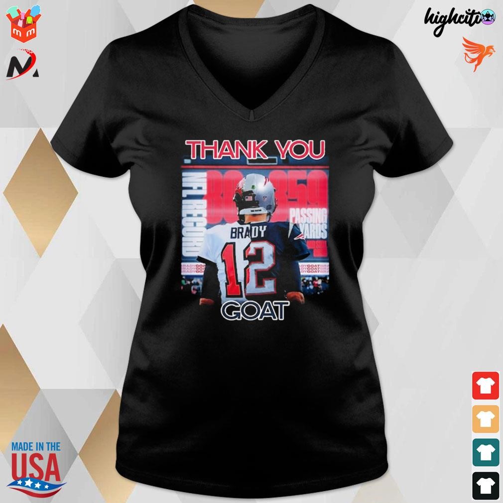 Thank You Tom Brady 12 Goat Shirt - Trends Bedding