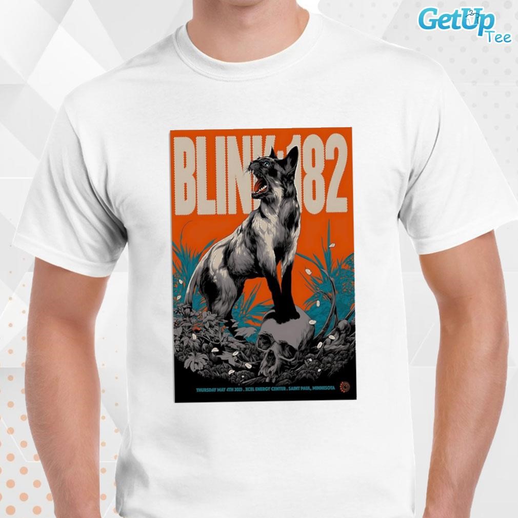 Original blink-182 may 4 2023 St. Paul Minnesota poster shirt