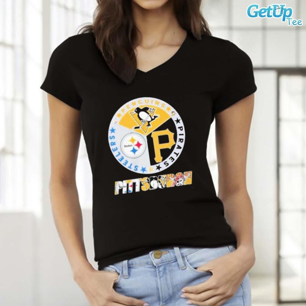 Official Logo Pittsburgh Steelers Penguins Pirates City Champions shirt -  Limotees