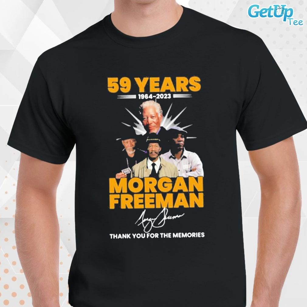 Limited 59 Years 1964 – 2023 Morgan Freeman Thank You For The Memories photo design T-shirt