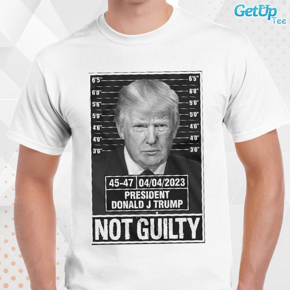 Limited Donald Trump For Prison 2024 MugShot 45-47 not guilty photo design T-shirt