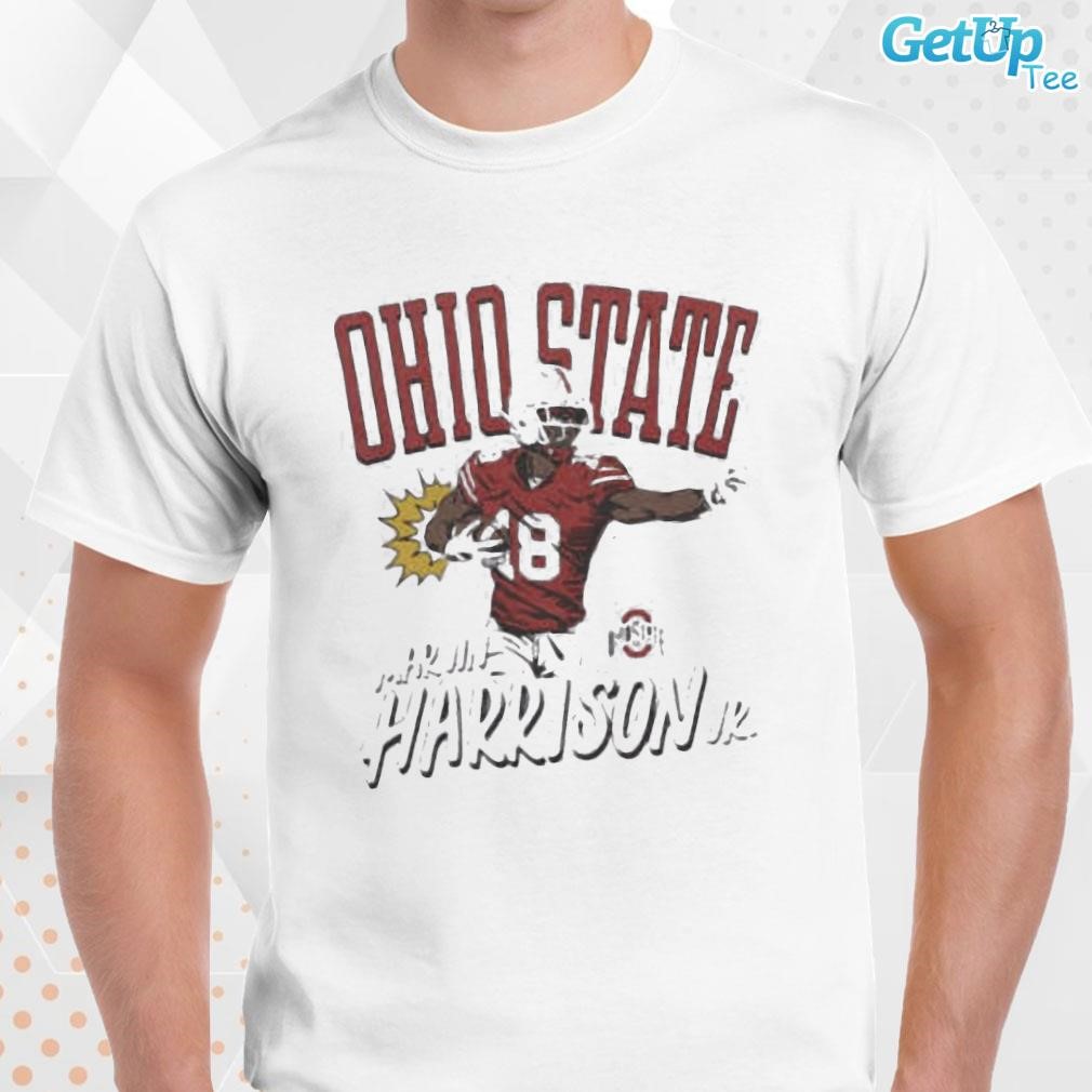 Limited Ohio State Marvin Harrison Jr art design T-shirt
