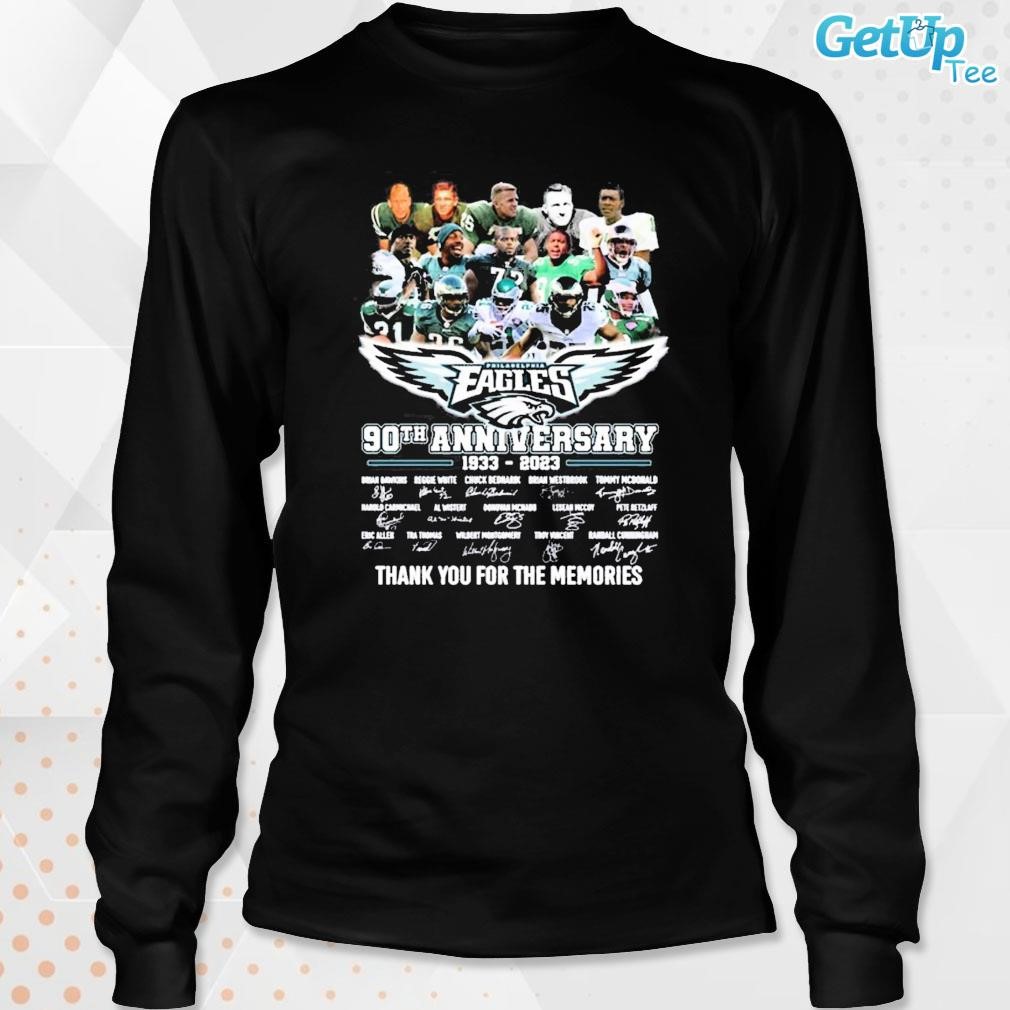 The Philadelphia Eagles 90th Anniversary 1933-2023 Thank You For The  Memories Signatures Unique T-Shirt - Binteez in 2023