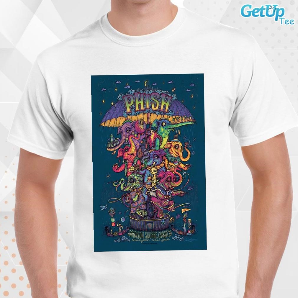 Limited Phish Madison Square Garden New York NY July And August 2023 art poster design T-shirt