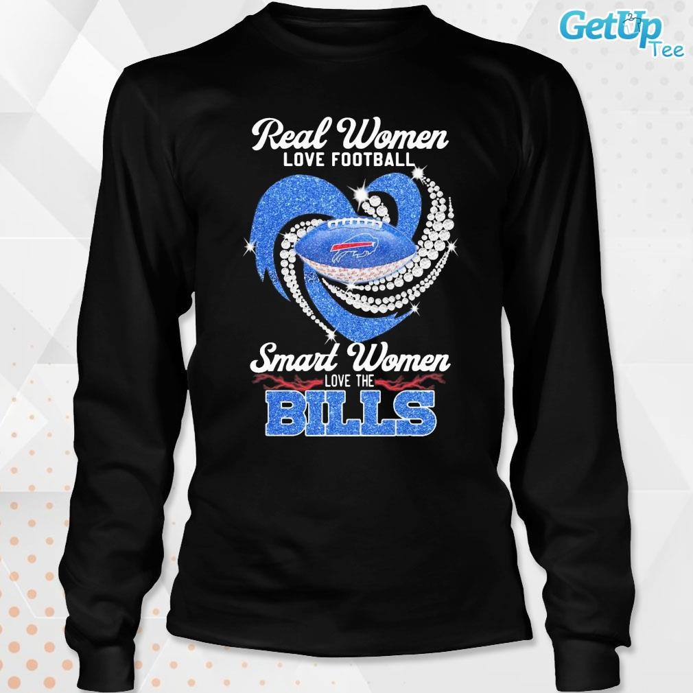 Official Real Women Love Football Smart Women Love The Bills Diamond logo  design shirt, hoodie, tank top, sweater and long sleeve t-shirt