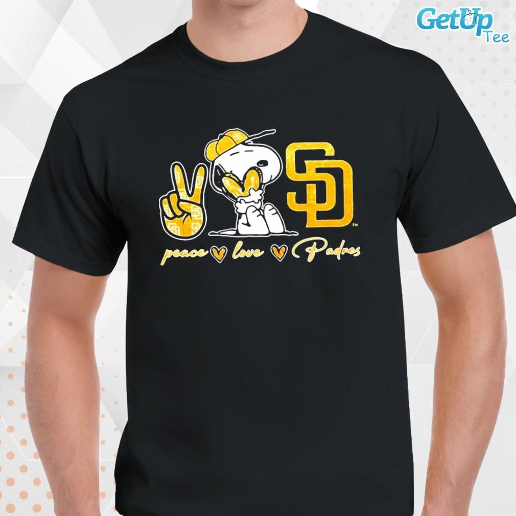 Snoopy San Diego Padres Peace Love Padres Shirt