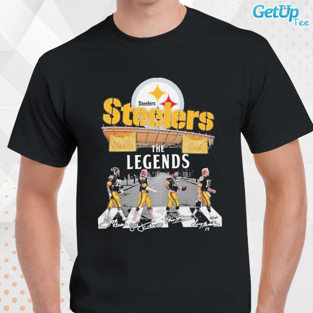 Limited Steelers The Legends Signature road photo design T-shirt