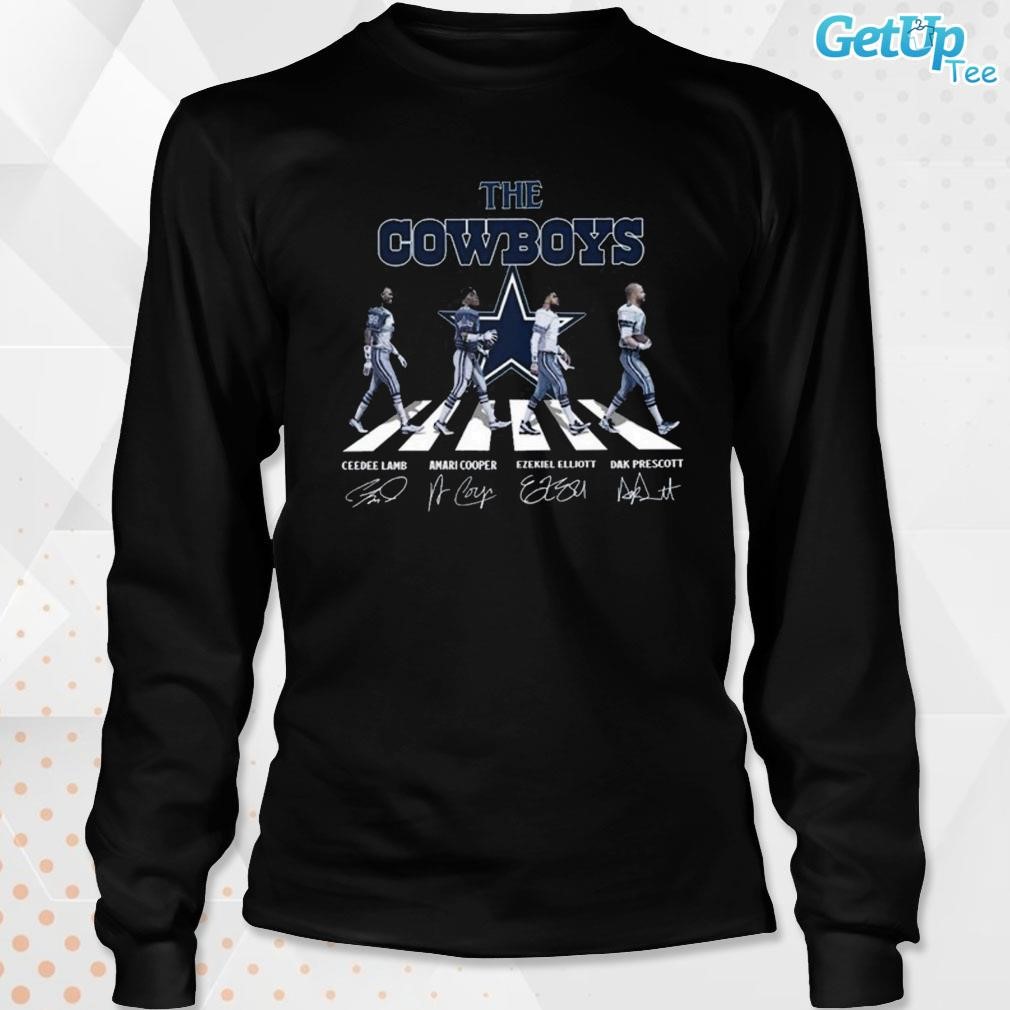 The Cowboys Ezekiel Elliott Dak Prescott Amari Cooper Ceedee Lamb abbey  road signatures shirt, hoodie, sweater, long sleeve and tank top