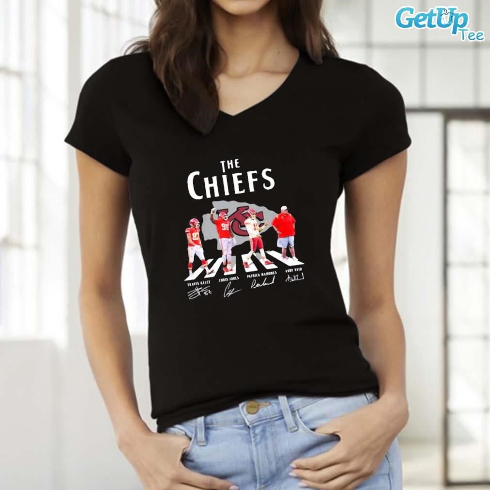 The Chiefs Abbey Road Kansas City Chiefs Signatures T Shirt - Limotees