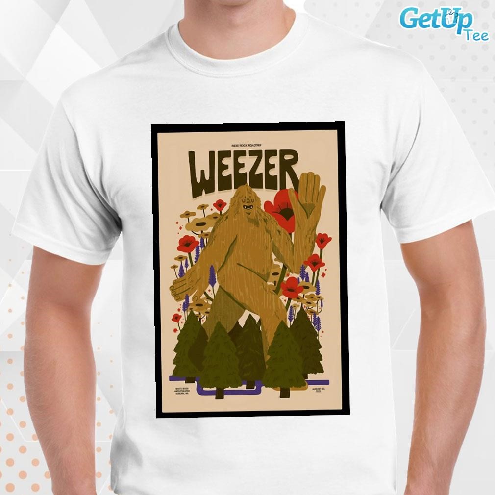 Limited Weezer August 20 2023 Auburn, WA art poster design T-shirt