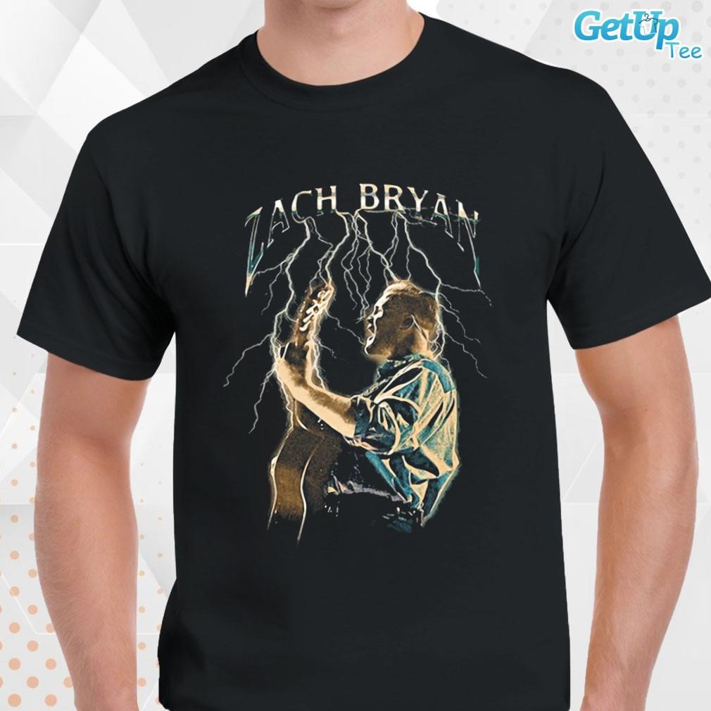 Limited Zach Bryan Lightning photo design T-shirt
