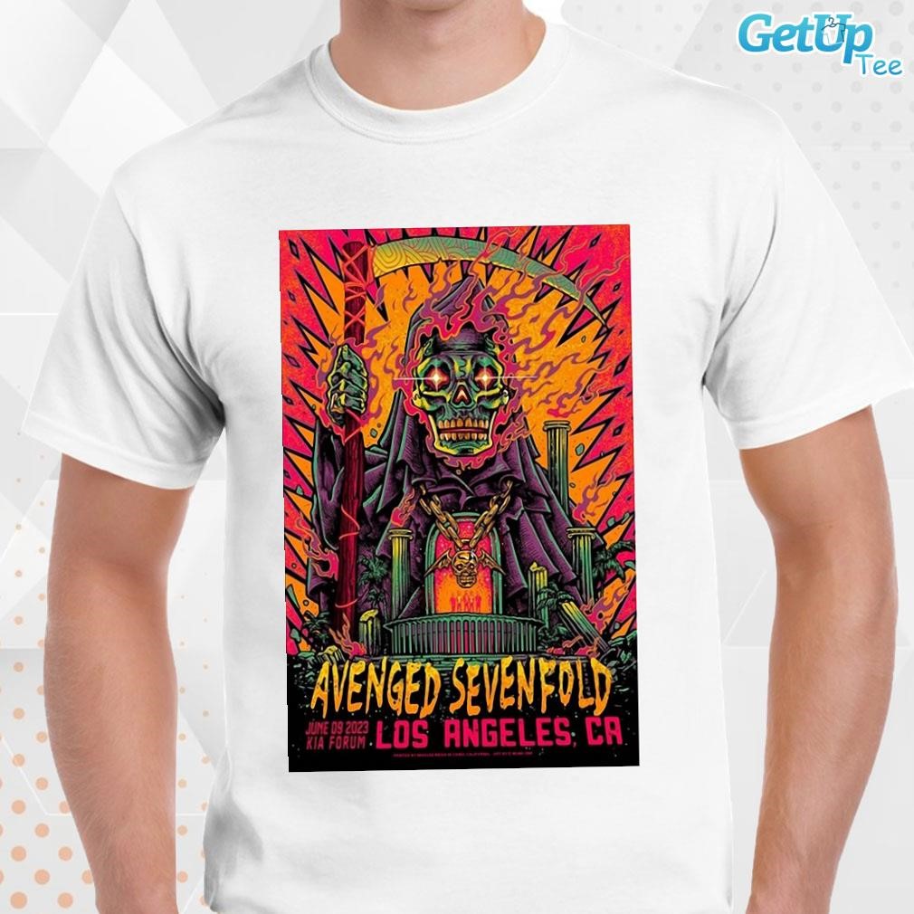 Limited Avenged Sevenfold Los Angeles, CA 2023 art poster design T-shirt