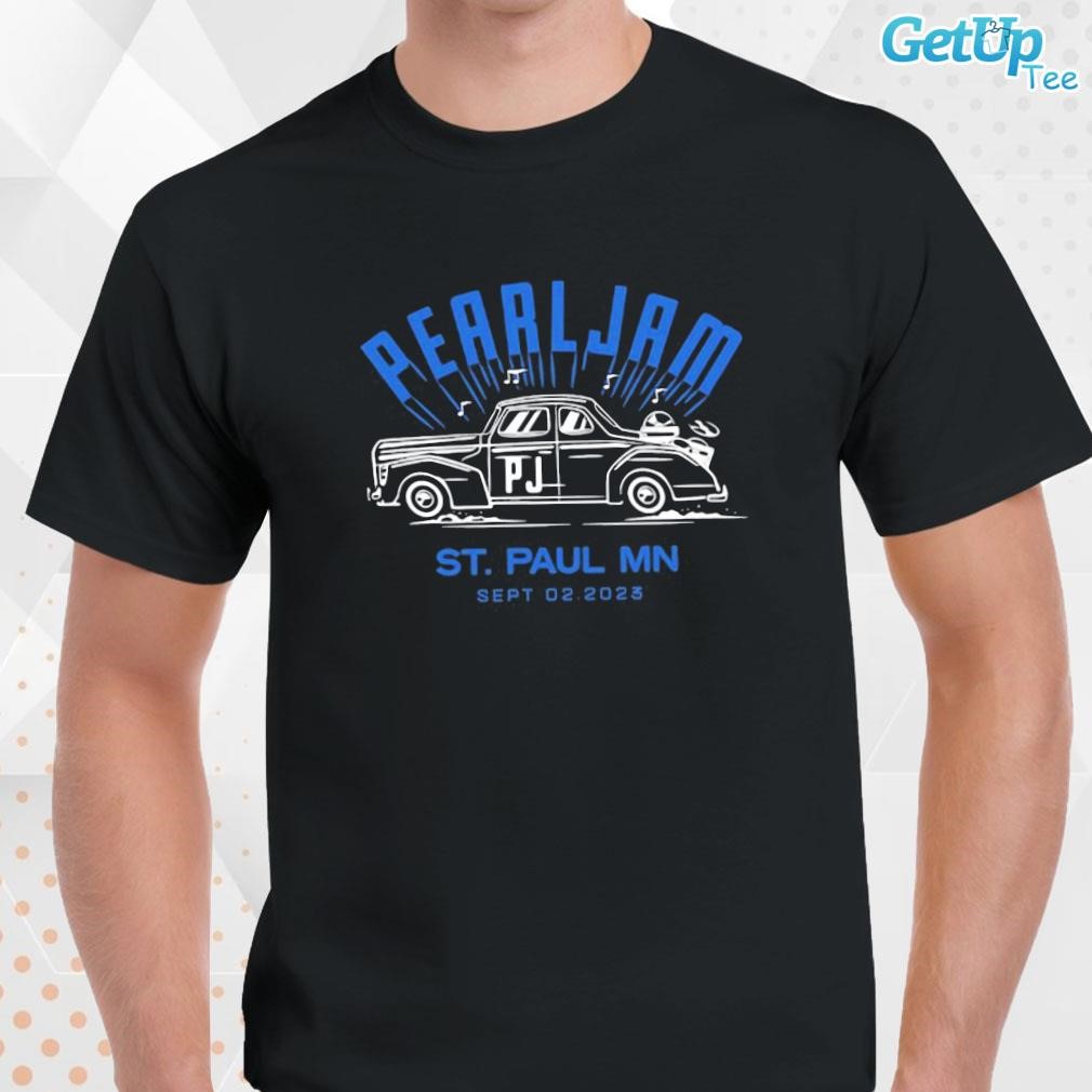 Limited Pearl Jam 2 September 2023 St. Paul, MN logo design T-shirt